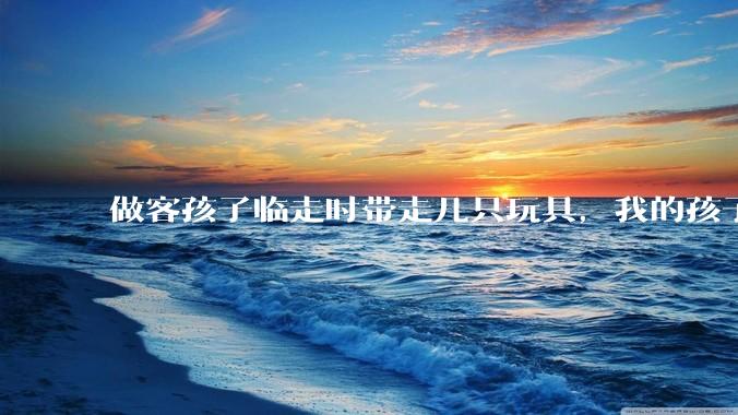做客孩子临走时带走几只玩具，我的孩子抗拒并一直哭，要怎么开导？