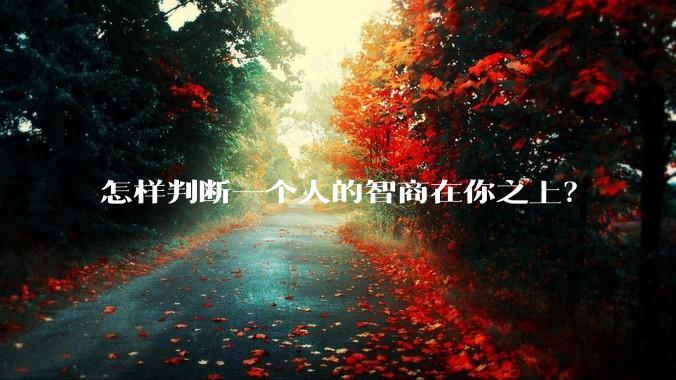 怎样判断一个人的智商在你之上？